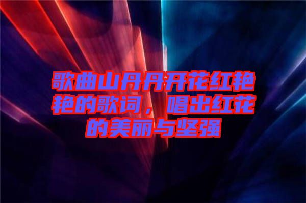 歌曲山丹丹開花紅艷艷的歌詞，唱出紅花的美麗與堅(jiān)強(qiáng)