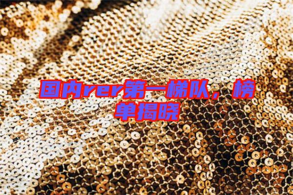 國(guó)內(nèi)rer第一梯隊(duì)，榜單揭曉