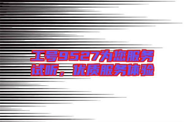 工號9527為您服務(wù)試聽，優(yōu)質(zhì)服務(wù)體驗(yàn)