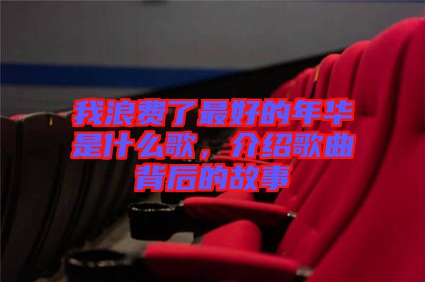 我浪費了最好的年華是什么歌，介紹歌曲背后的故事