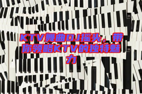 KTV舞曲DJ搖頭，帶你領略KTV的獨特魅力