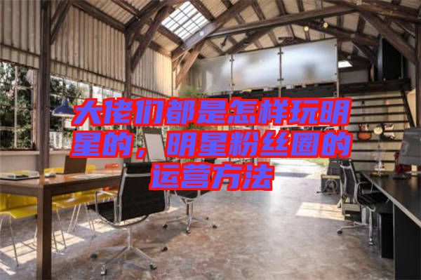 大佬們都是怎樣玩明星的，明星粉絲圈的運(yùn)營方法