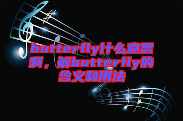 butterfly什么意思啊，解butterfly的含義和用法
