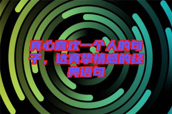真心喜歡一個人的句子，達真摯情感的經(jīng)典語句