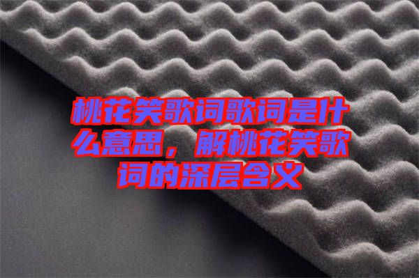 桃花笑歌詞歌詞是什么意思，解桃花笑歌詞的深層含義