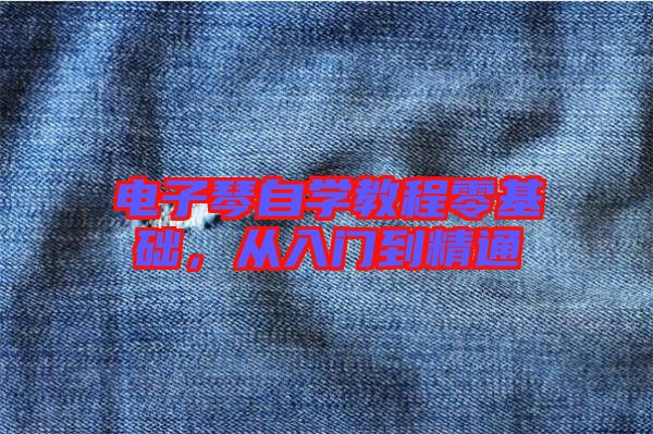 電子琴自學教程零基礎(chǔ)，從入門到精通