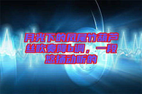 月光下的鳳尾竹葫蘆絲吹奏降b調(diào)，一段悠揚動聽的