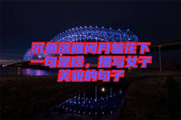 沉魚落雁閉月羞花下一句是啥，描寫女子美貌的句子