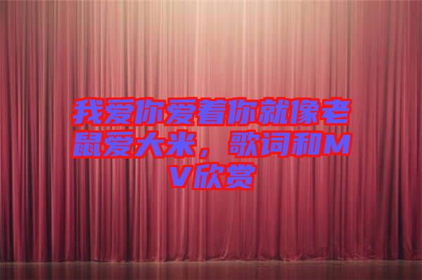 我愛你愛著你就像老鼠愛大米，歌詞和MV欣賞