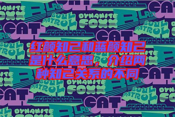 紅顏知己和藍顏知己是什么意思，介紹兩種知己關系的不同