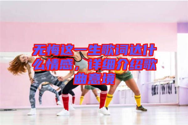 無悔這一生歌詞達(dá)什么情感，詳細(xì)介紹歌曲意境