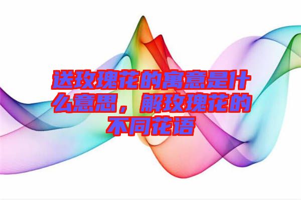 送玫瑰花的寓意是什么意思，解玫瑰花的不同花語(yǔ)