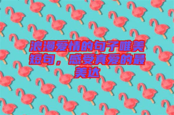 浪漫愛(ài)情的句子唯美短句，感受真愛(ài)的最美達(dá)