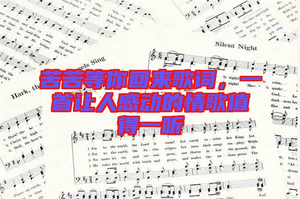 苦苦等你回來(lái)歌詞，一首讓人感動(dòng)的情歌值得一聽(tīng)