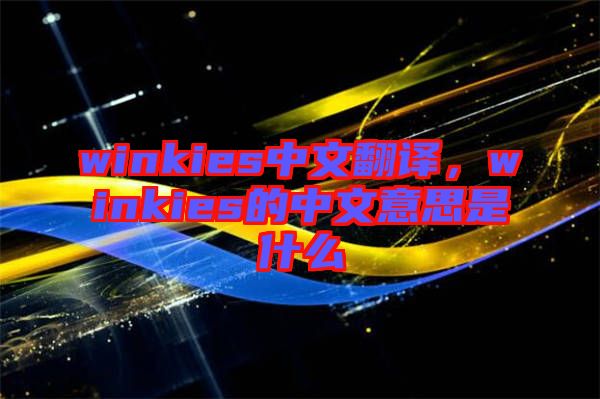 winkies中文翻譯，winkies的中文意思是什么