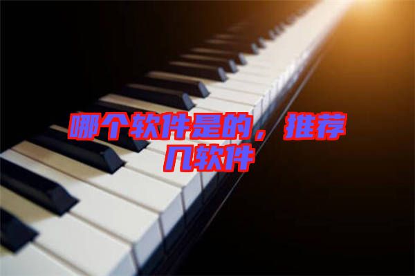 哪個(gè)軟件是的，推薦幾軟件