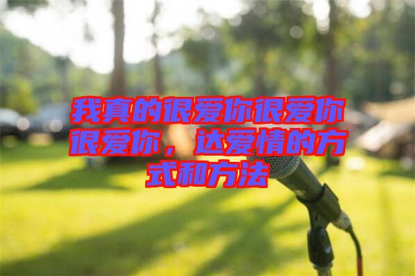 我真的很愛你很愛你很愛你，達愛情的方式和方法