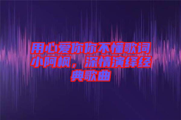 用心愛你你不懂歌詞小阿楓，深情演繹經典歌曲