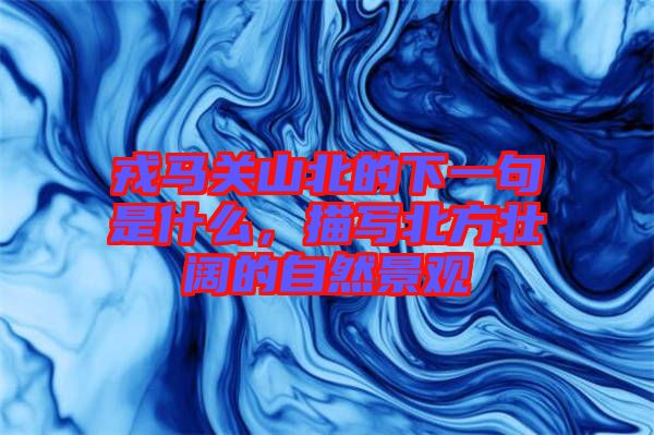 戎馬關(guān)山北的下一句是什么，描寫北方壯闊的自然景觀