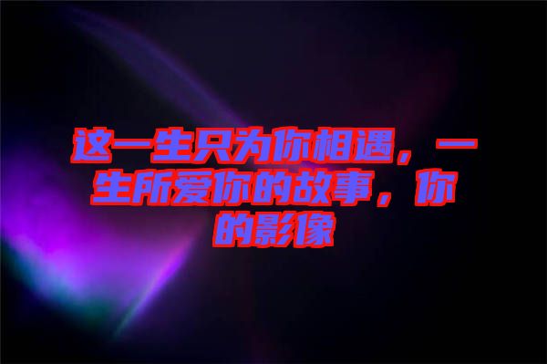 這一生只為你相遇，一生所愛你的故事，你的影像