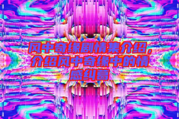 風中奇緣劇情集介紹，介紹風中奇緣中的情感糾葛