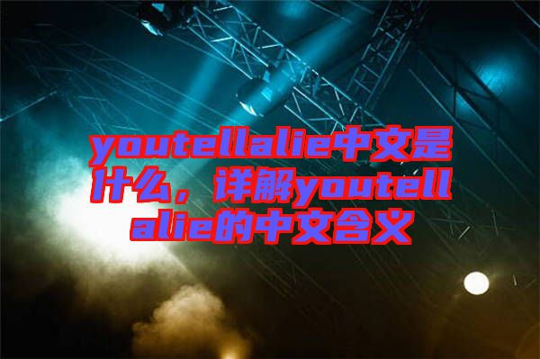 youtellalie中文是什么，詳解youtellalie的中文含義