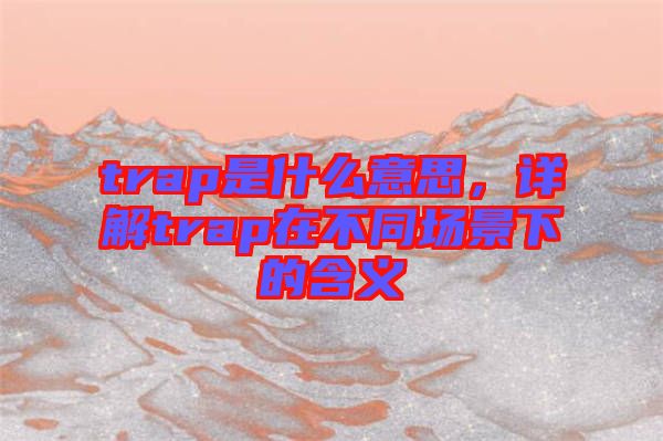 trap是什么意思，詳解trap在不同場景下的含義