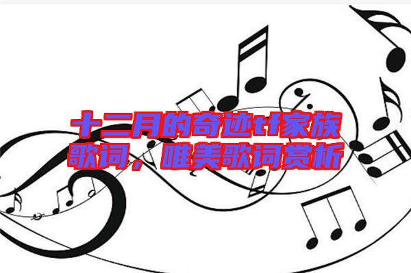 十二月的奇跡tf家族歌詞，唯美歌詞賞析