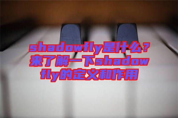 shadowfly是什么？來(lái)了解一下shadowfly的定義和作用