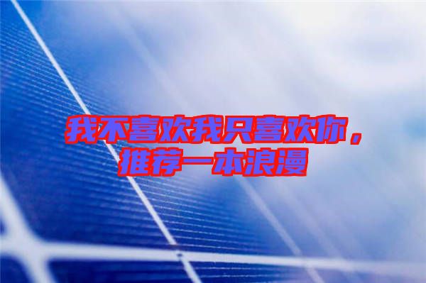 我不喜歡我只喜歡你，推薦一本浪漫