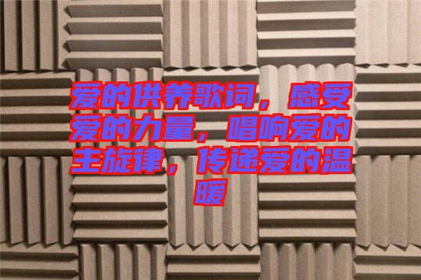 愛的供養(yǎng)歌詞，感受愛的力量，唱響愛的主旋律，傳遞愛的溫暖