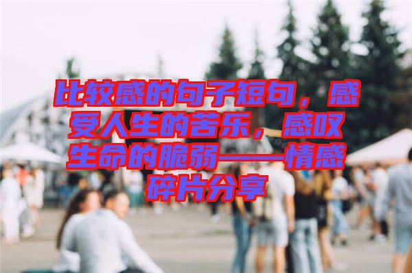 比較感的句子短句，感受人生的苦樂，感嘆生命的脆弱——情感碎片分享