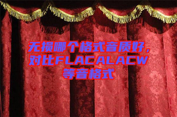 無損哪個格式音質(zhì)好，對比FLACALACW等音格式
