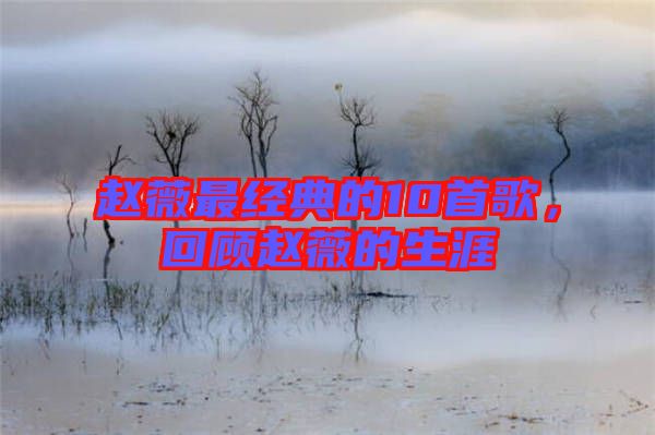 趙薇最經(jīng)典的10首歌，回顧趙薇的生涯