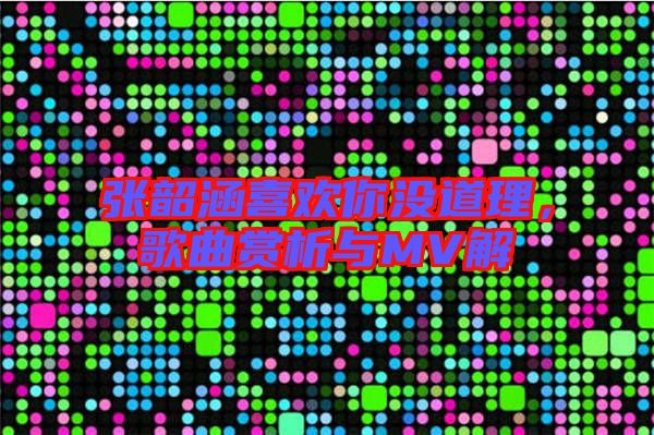 張韶涵喜歡你沒道理，歌曲賞析與MV解