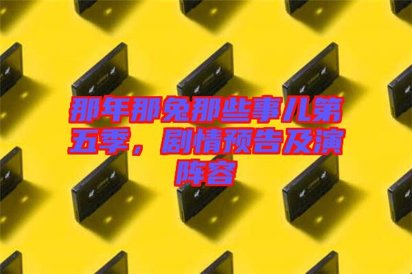 那年那兔那些事兒第五季，劇情預(yù)告及演陣容