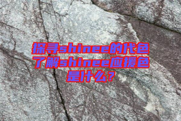 探尋shinee的代色了解shinee應(yīng)援色是什么？
