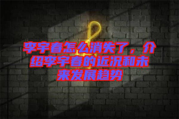 李宇春怎么消失了，介紹李宇春的近況和未來發(fā)展趨勢