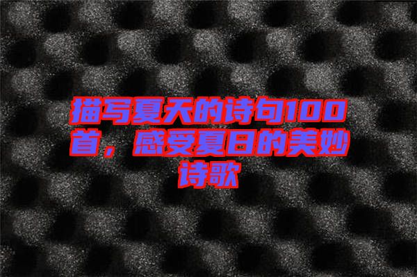 描寫(xiě)夏天的詩(shī)句100首，感受夏日的美妙詩(shī)歌