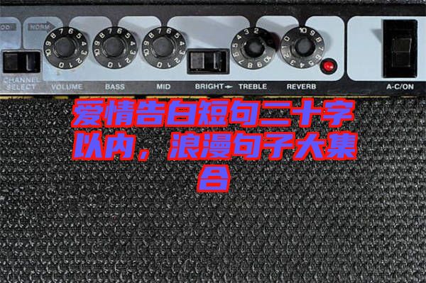 愛(ài)情告白短句二十字以內(nèi)，浪漫句子大集合