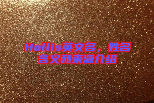 Hollis英文名，姓名含義和來(lái)源介紹