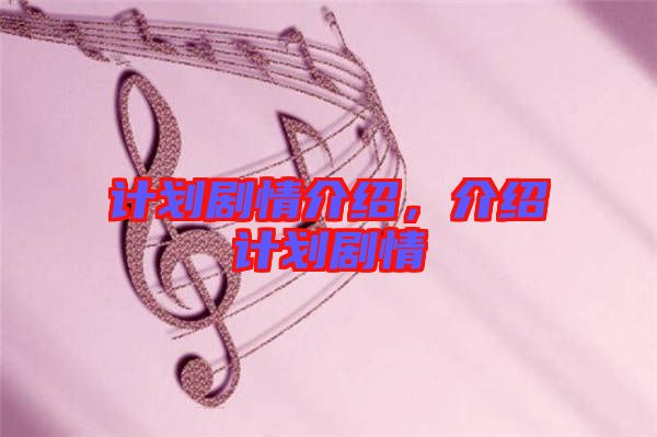 計劃劇情介紹，介紹計劃劇情