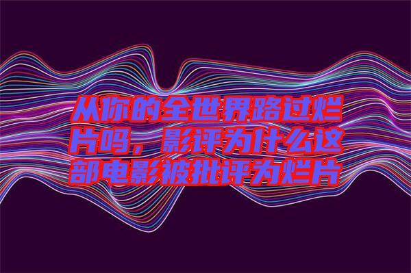 從你的全世界路過(guò)爛片嗎，影評(píng)為什么這部電影被批評(píng)為爛片