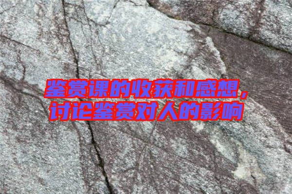 鑒賞課的收獲和感想，討論鑒賞對(duì)人的影響