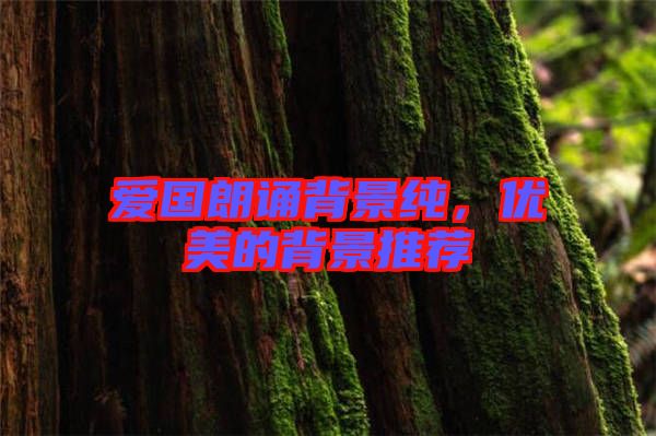 愛國朗誦背景純，優(yōu)美的背景推薦