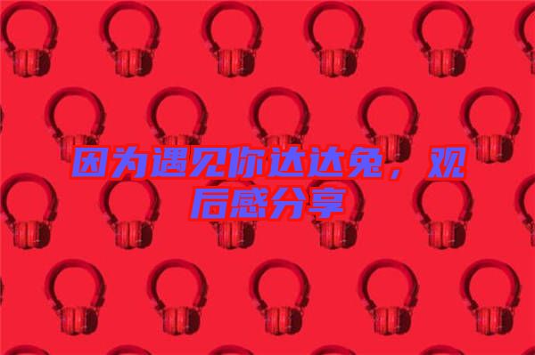 因為遇見你達達兔，觀后感分享