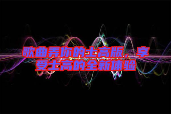 歌曲弄你的士高版，享受士高的全新體驗