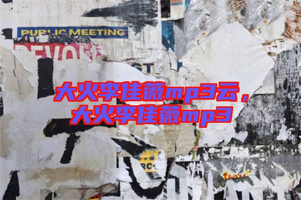 大火李佳薇mp3云，大火李佳薇mp3