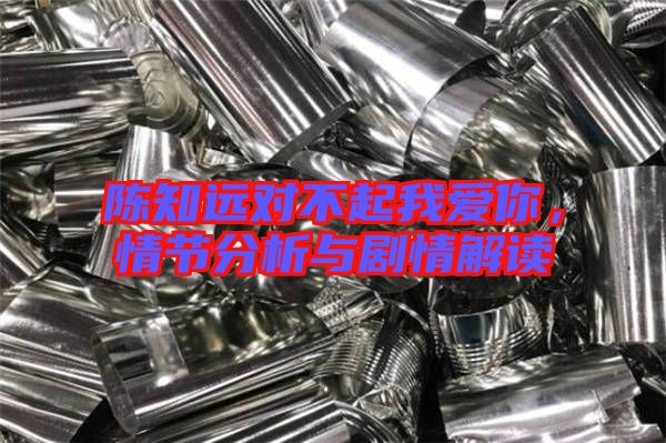 陳知遠(yuǎn)對不起我愛你，情節(jié)分析與劇情解讀