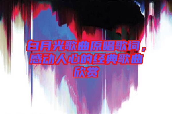 白月光歌曲原唱歌詞，感動(dòng)人心的經(jīng)典歌曲欣賞